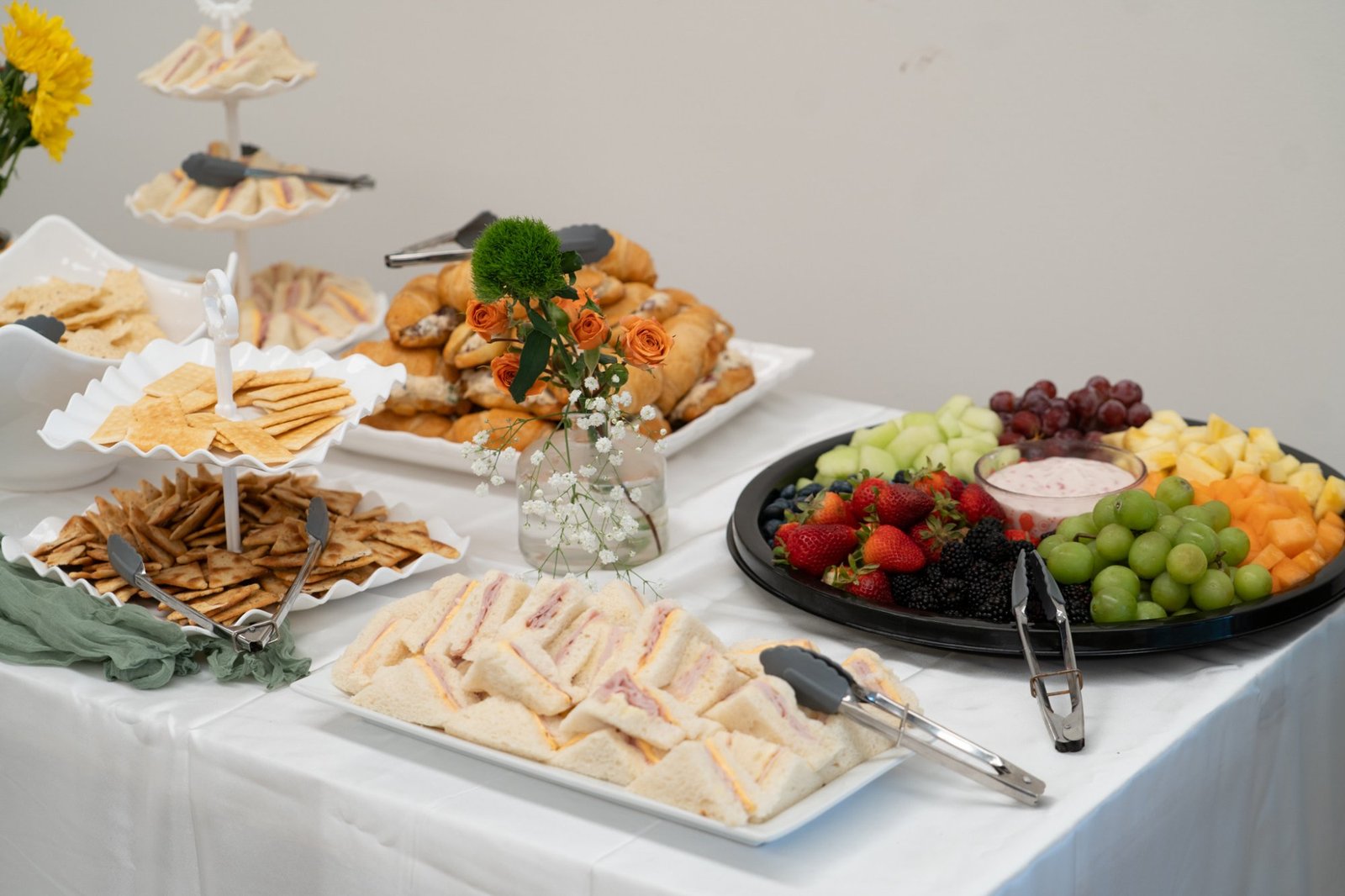 Mini sandwiches and appetizers